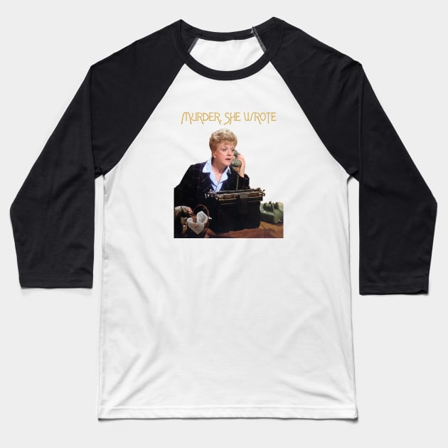 Angela Lansbury, Jessica Fletcher Baseball T-Shirt by Hoang Bich